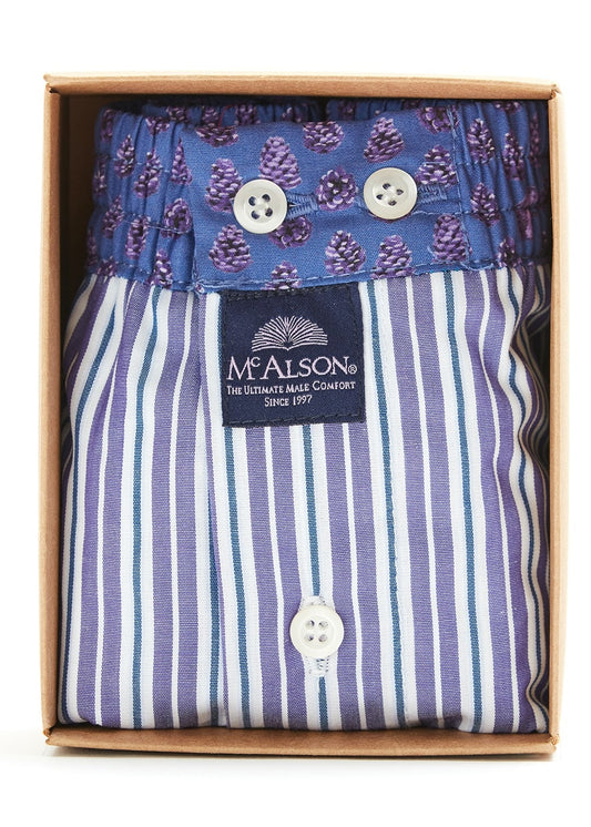 Boxer Shorts - Purple Stripe - 0
