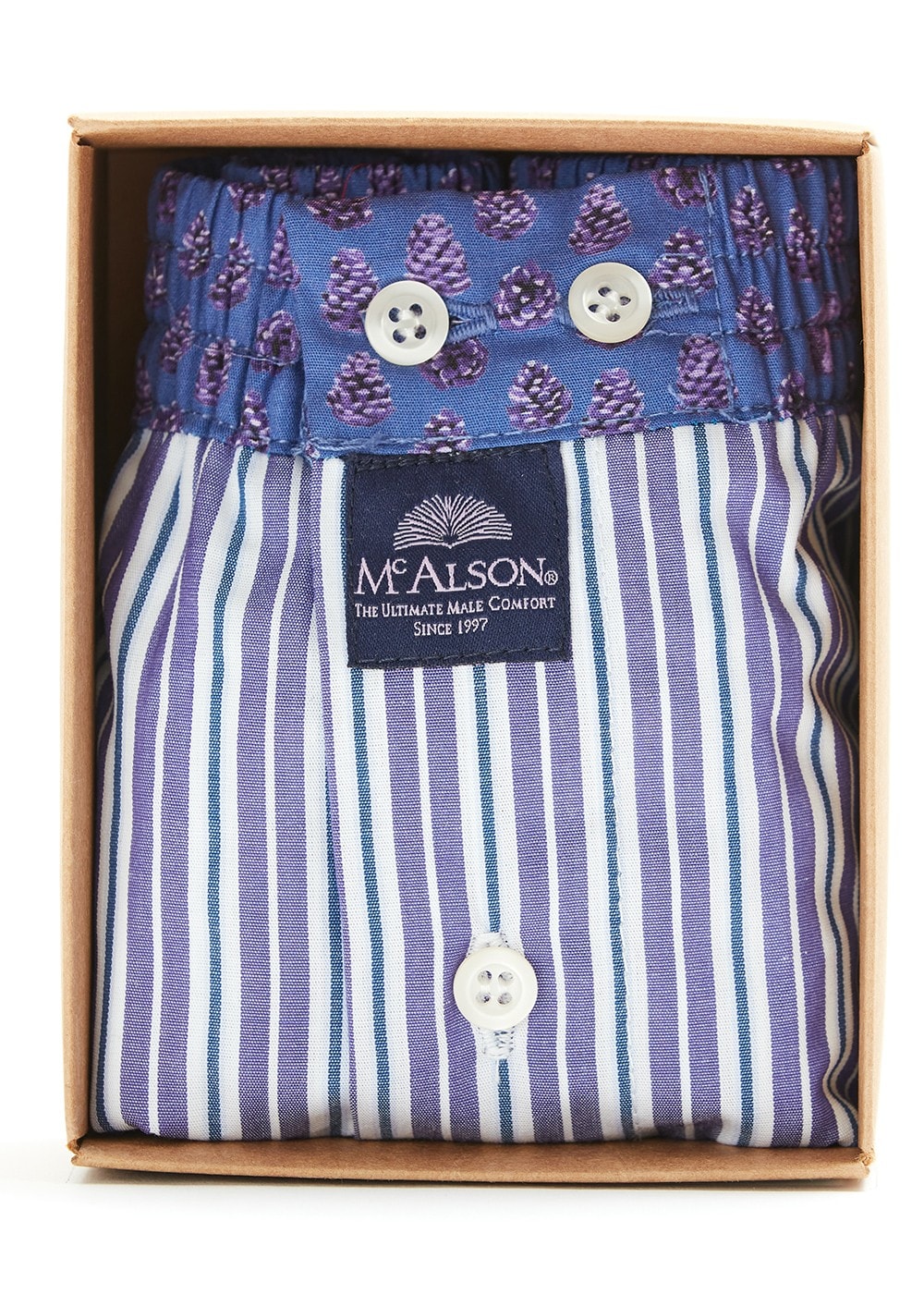 Boxer Shorts - Purple Stripe - 0