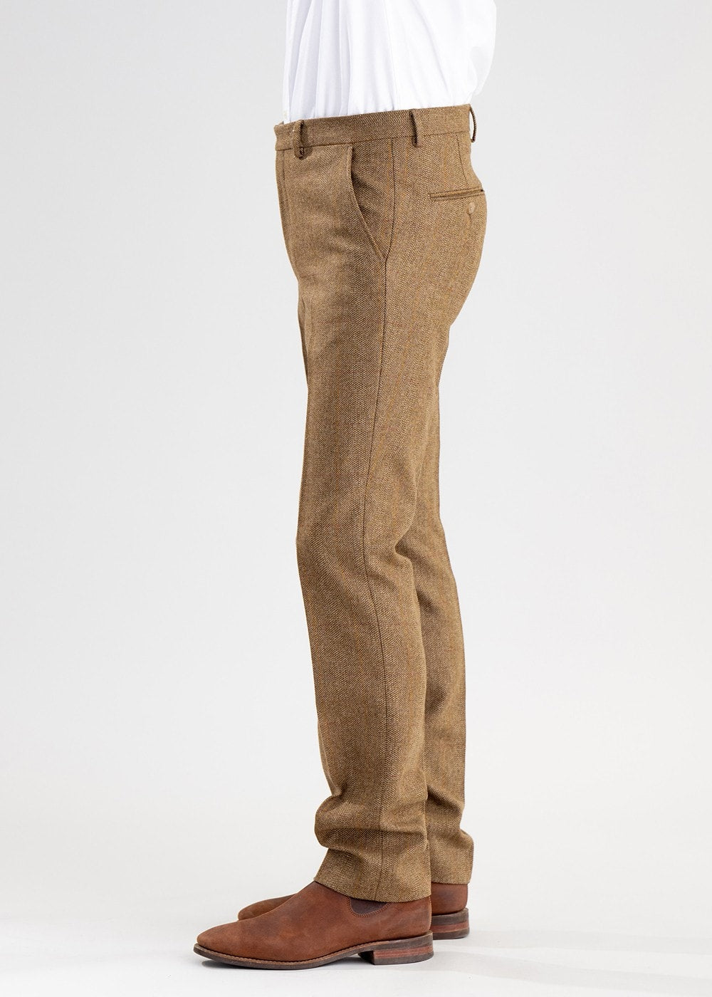 Brown Marron Pantalon Large Tailleur En Tweed Tissé | FR Brown Marron Pantalon Large Tailleur En Tweed Tissé | FR