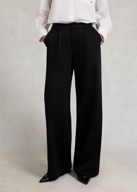 Pleated Wide Leg Trousers