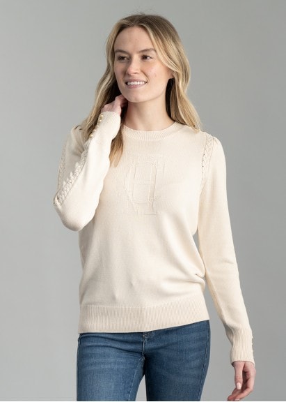 Bibury Crew Neck Knit - Almond