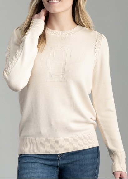 Bibury Crew Neck Knit - Almond
