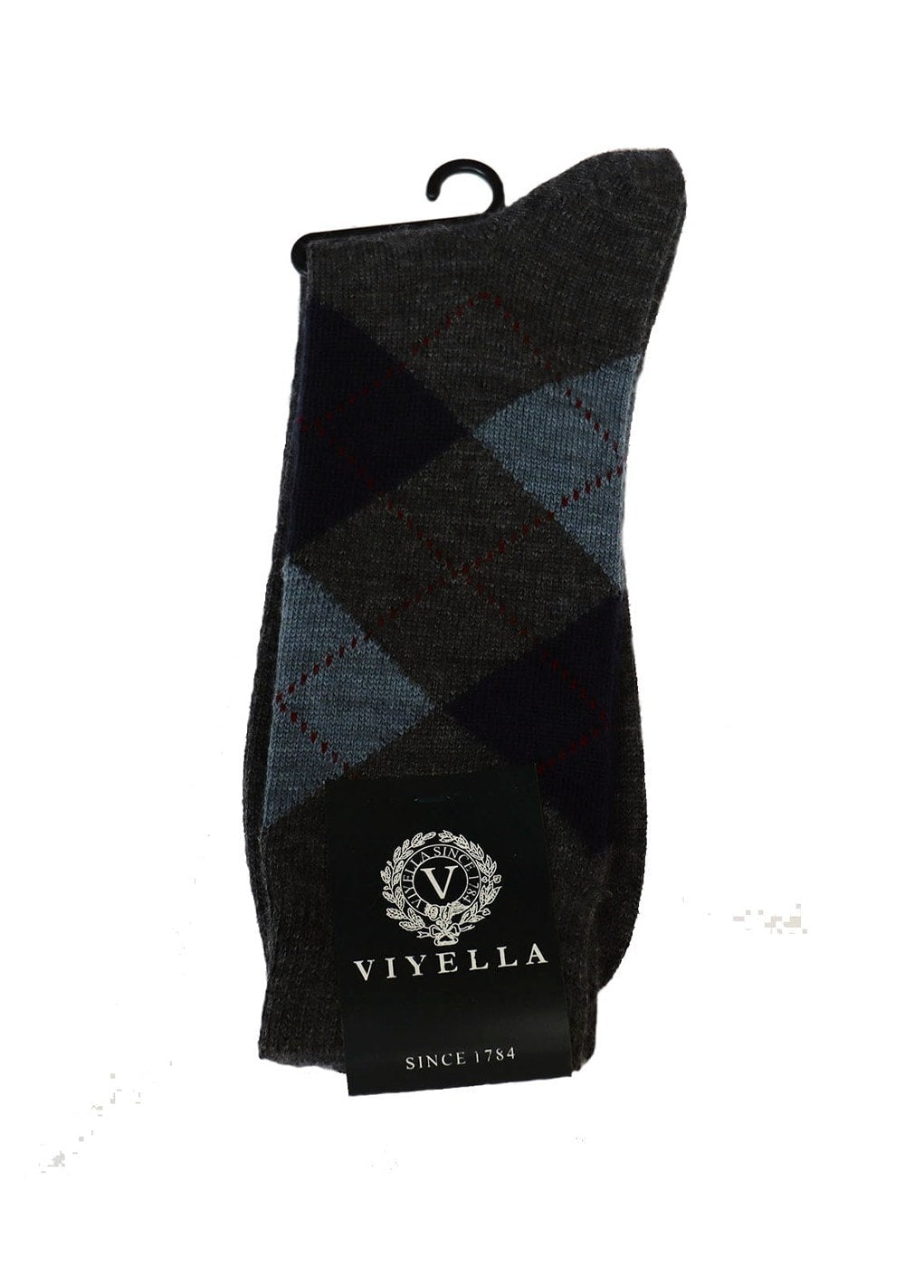 Argyle Socks - Mid Grey - 1
