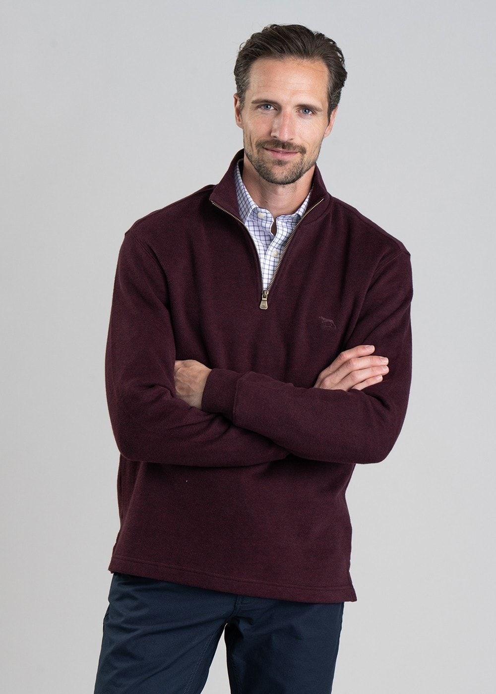 Alton Ave 1/4 Zip Neck - Claret - 0