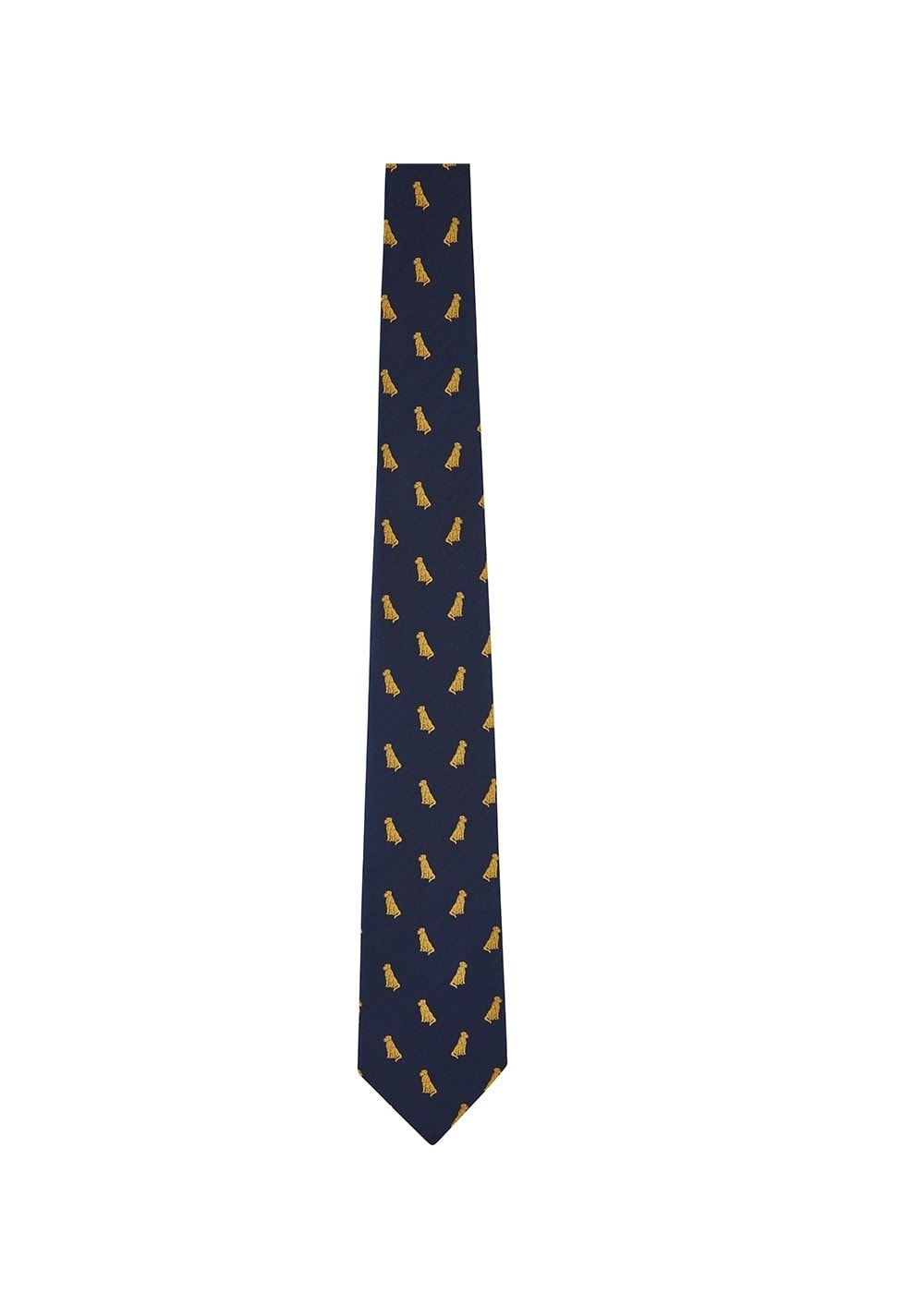 Ashford Silk Tie - Navy Labrador - 0