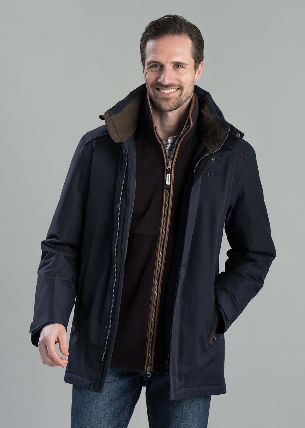 Schoffel Whitton Waterproof Coat – Navy – Humes Outfitters
