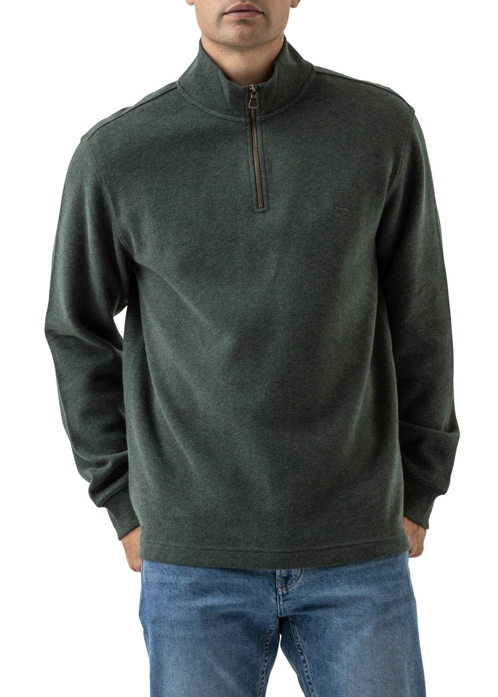 Alton Ave 1/4 Zip Neck - Forest - 1