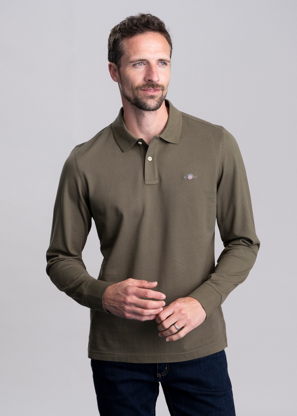 Shield Pique Rugger - Juniper Green - 4