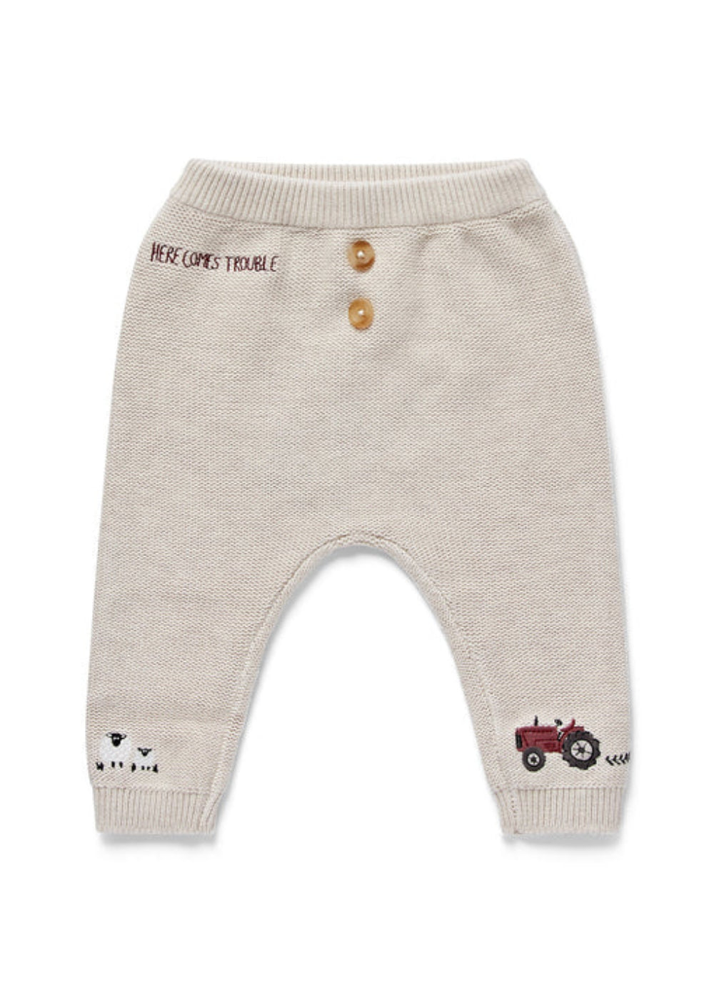 Organic Cotton On The Farm Embroidered Joggers