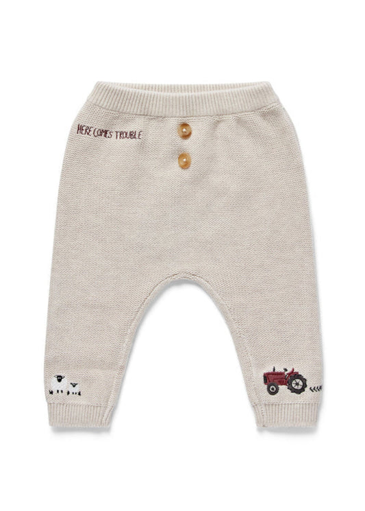 Organic Cotton On The Farm Embroidered Joggers