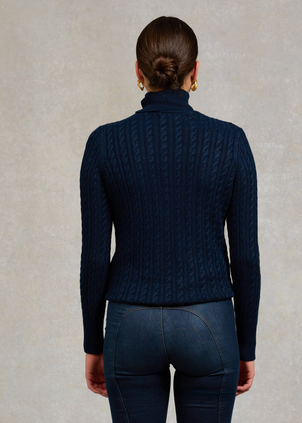 Seattle Roll Neck Cable Knit