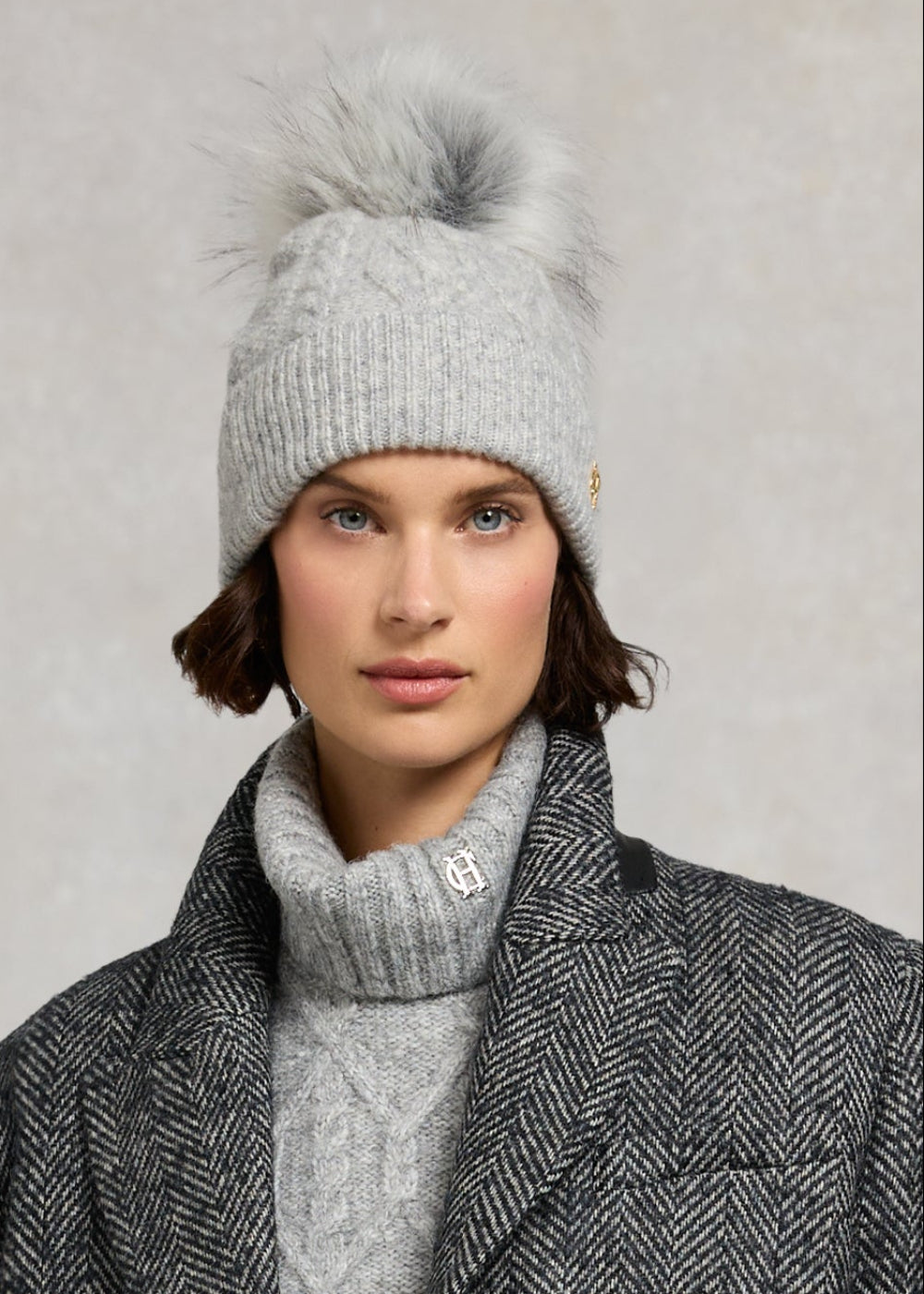Sloane Cable Bobble Hat