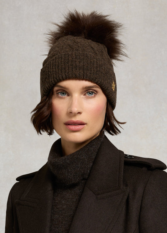 Sloane Cable Bobble Hat