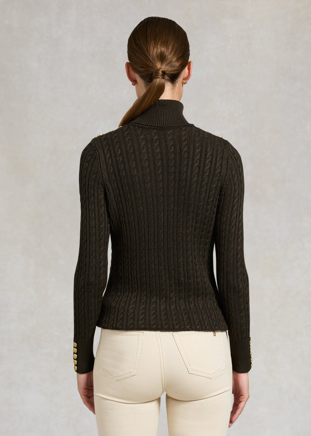 Seattle Roll Neck Cable Knit