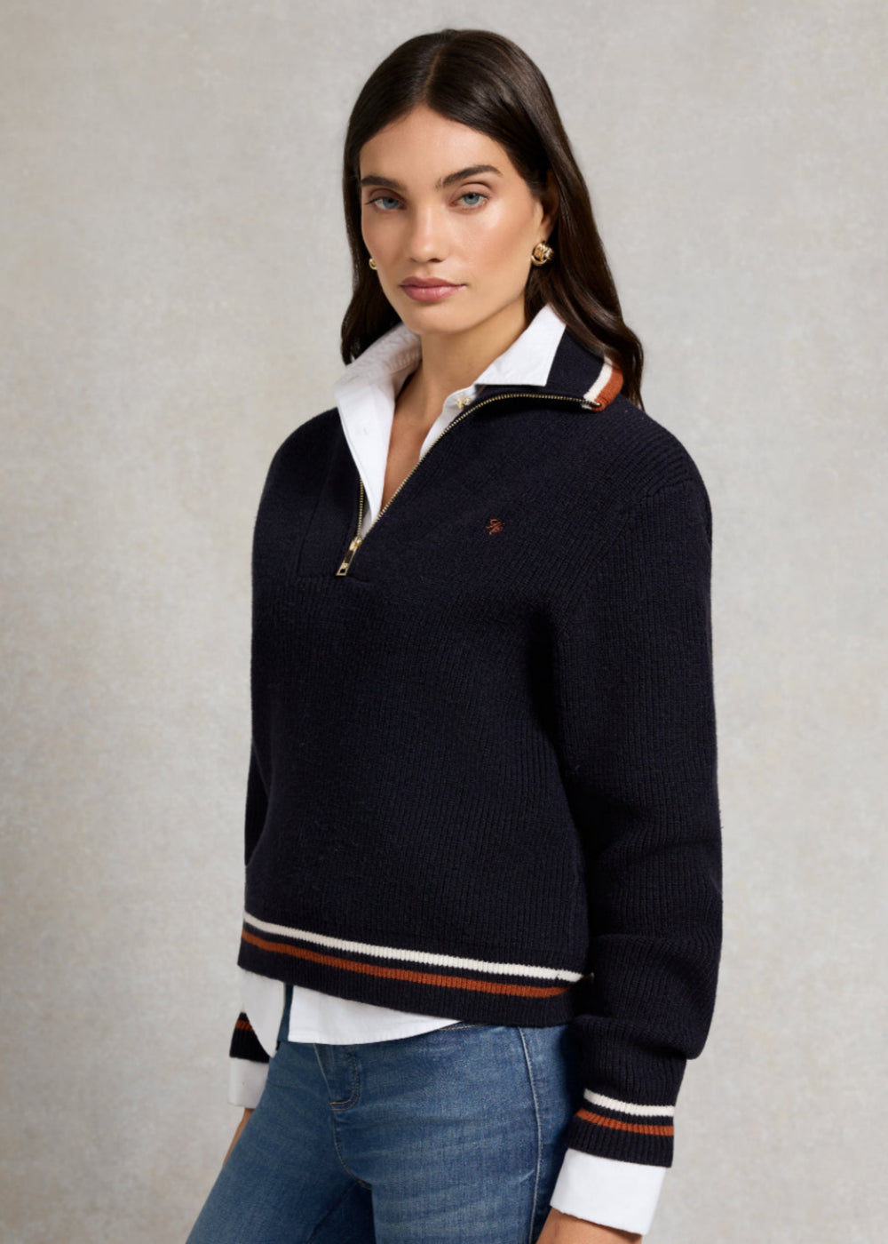 Jessica Quarter Zip Knit