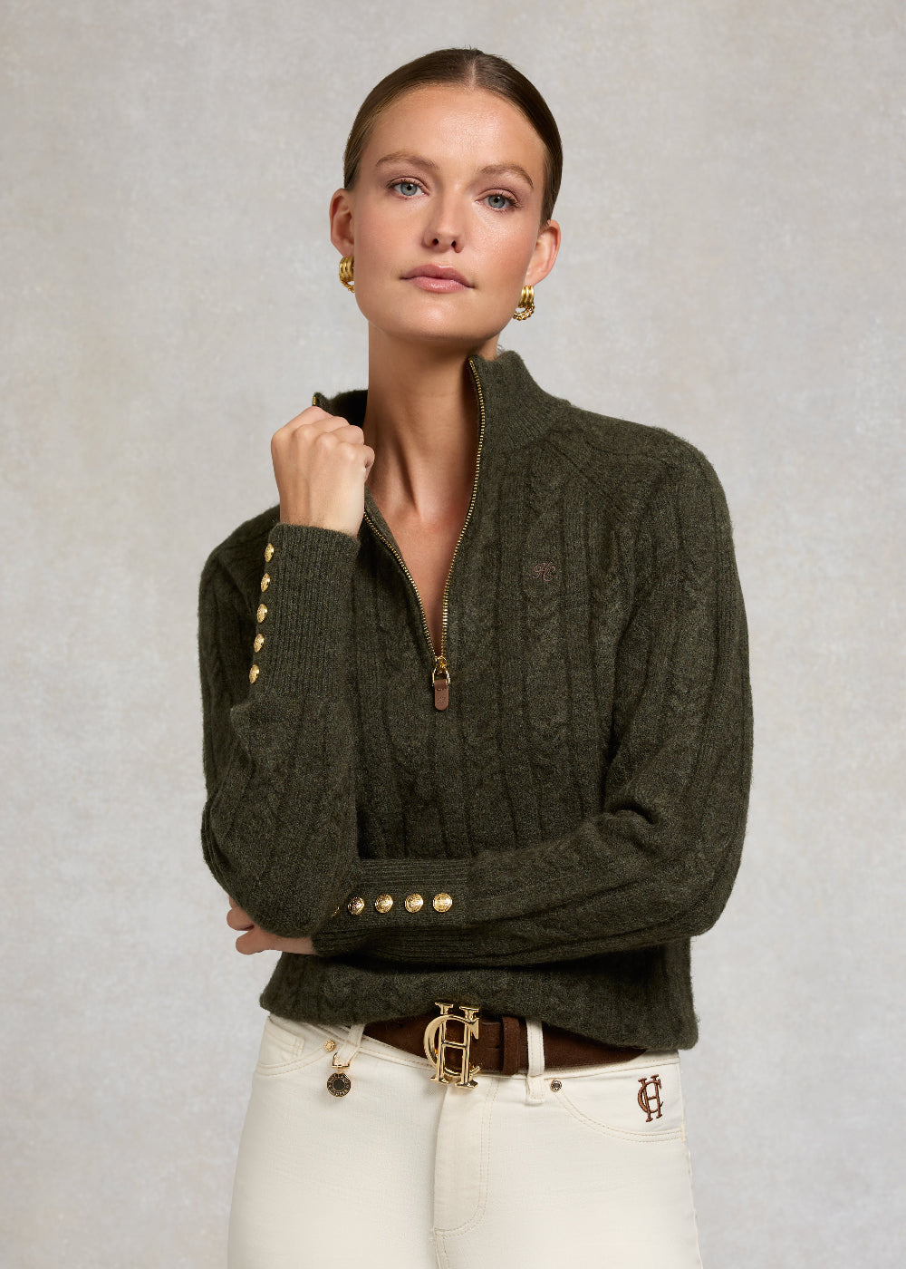 Bridget Quarter Zip Knit