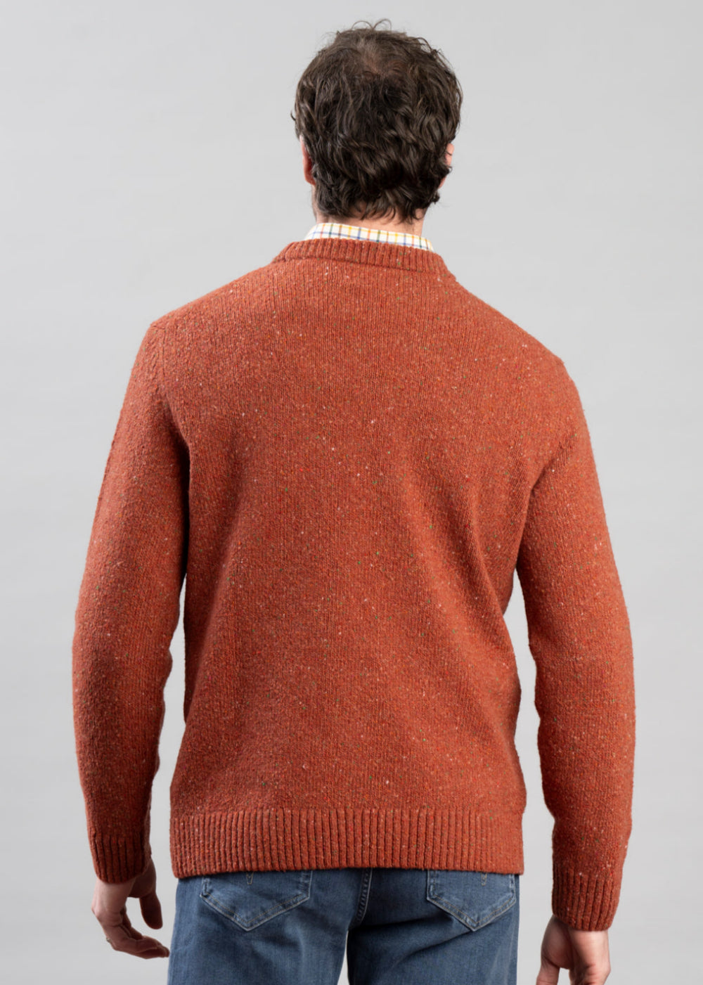 Wool Blend Neps Crew Neck
