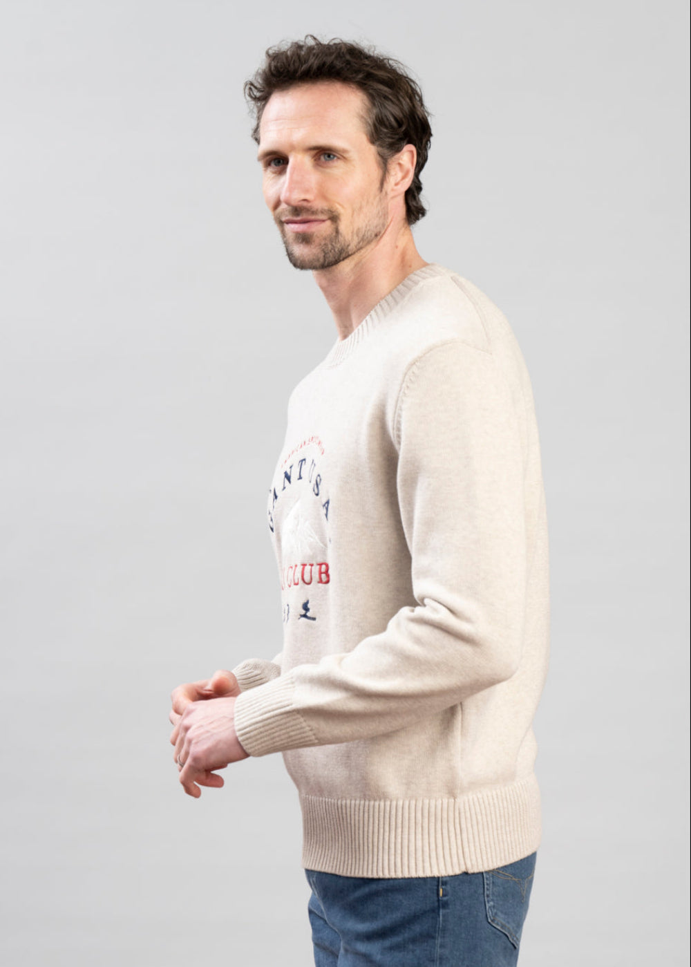 Embroidered Graphic Crew Neck