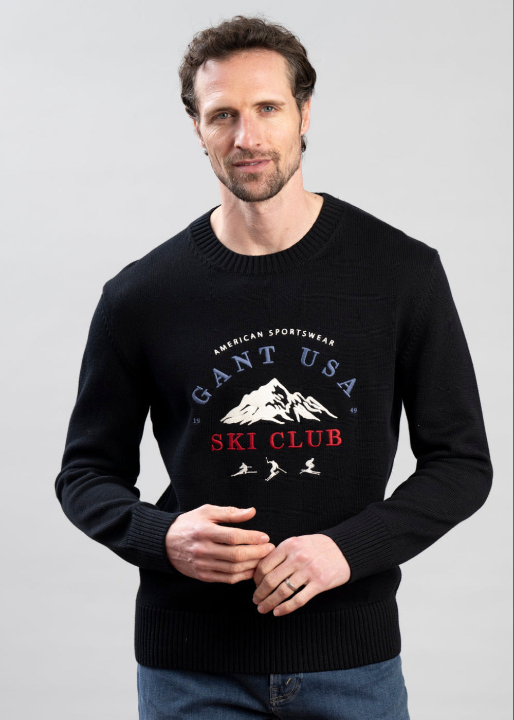 Embroidered Graphic Crew Neck