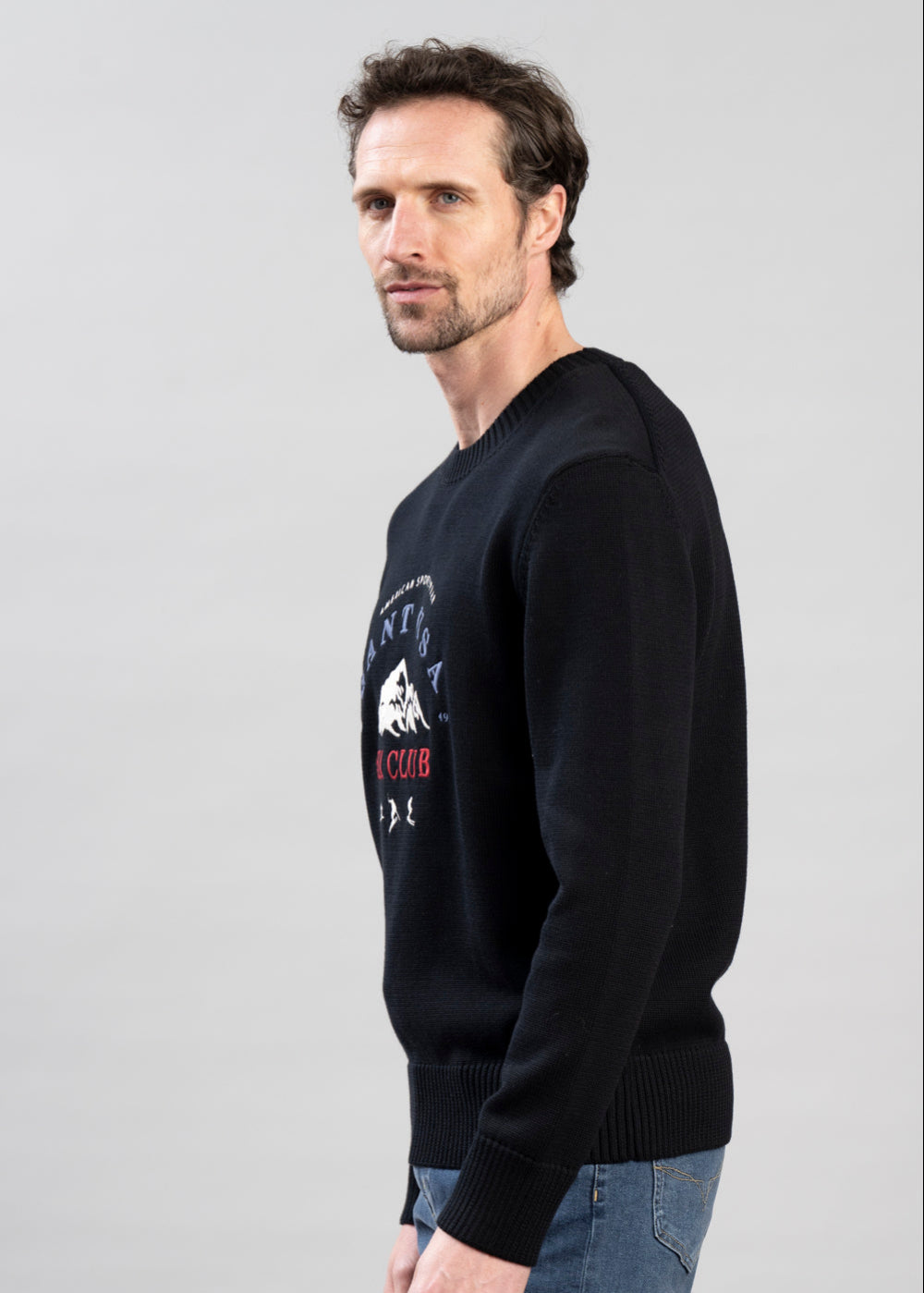 Embroidered Graphic Crew Neck