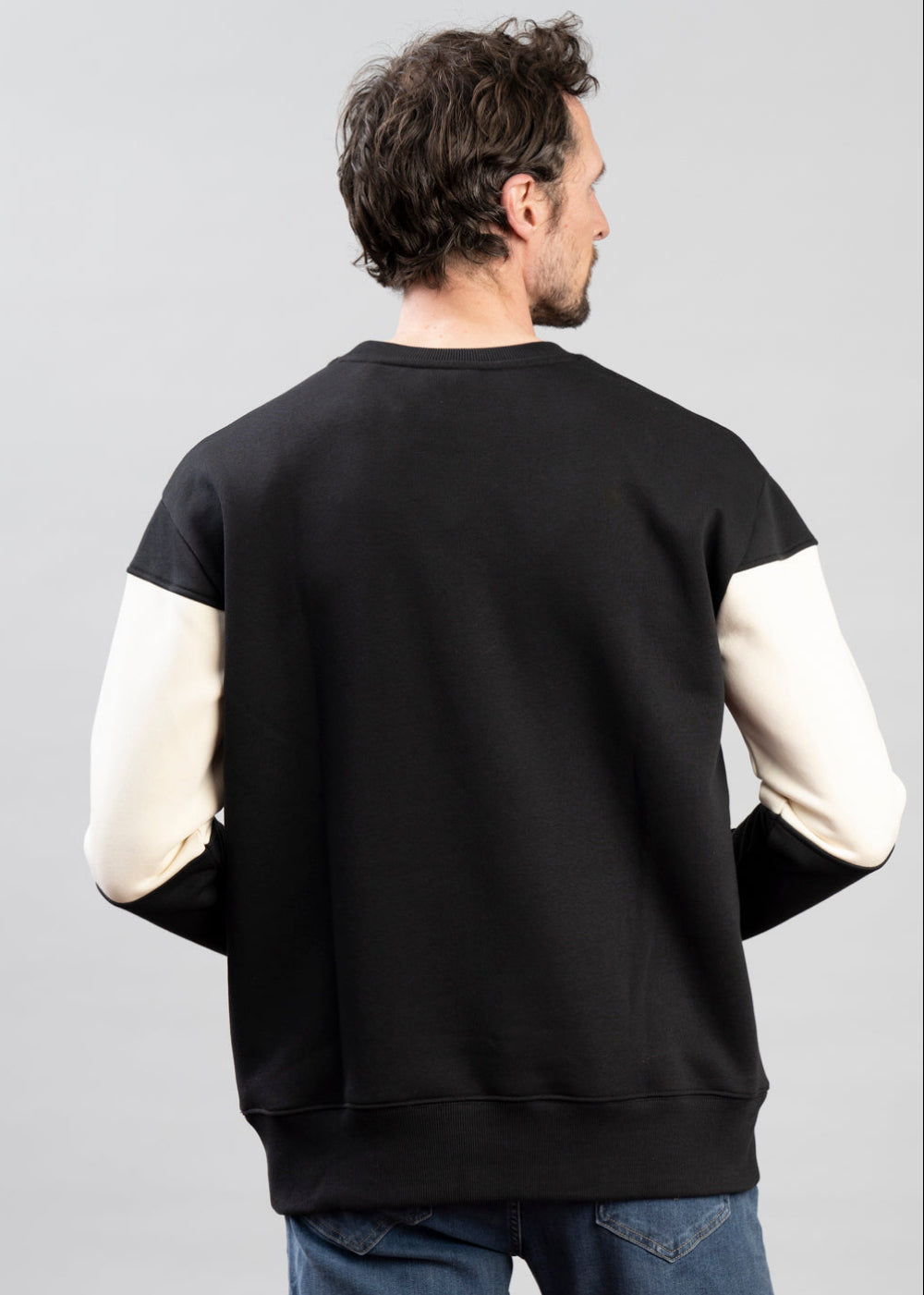 Blocked Embroidered Sweatshirt