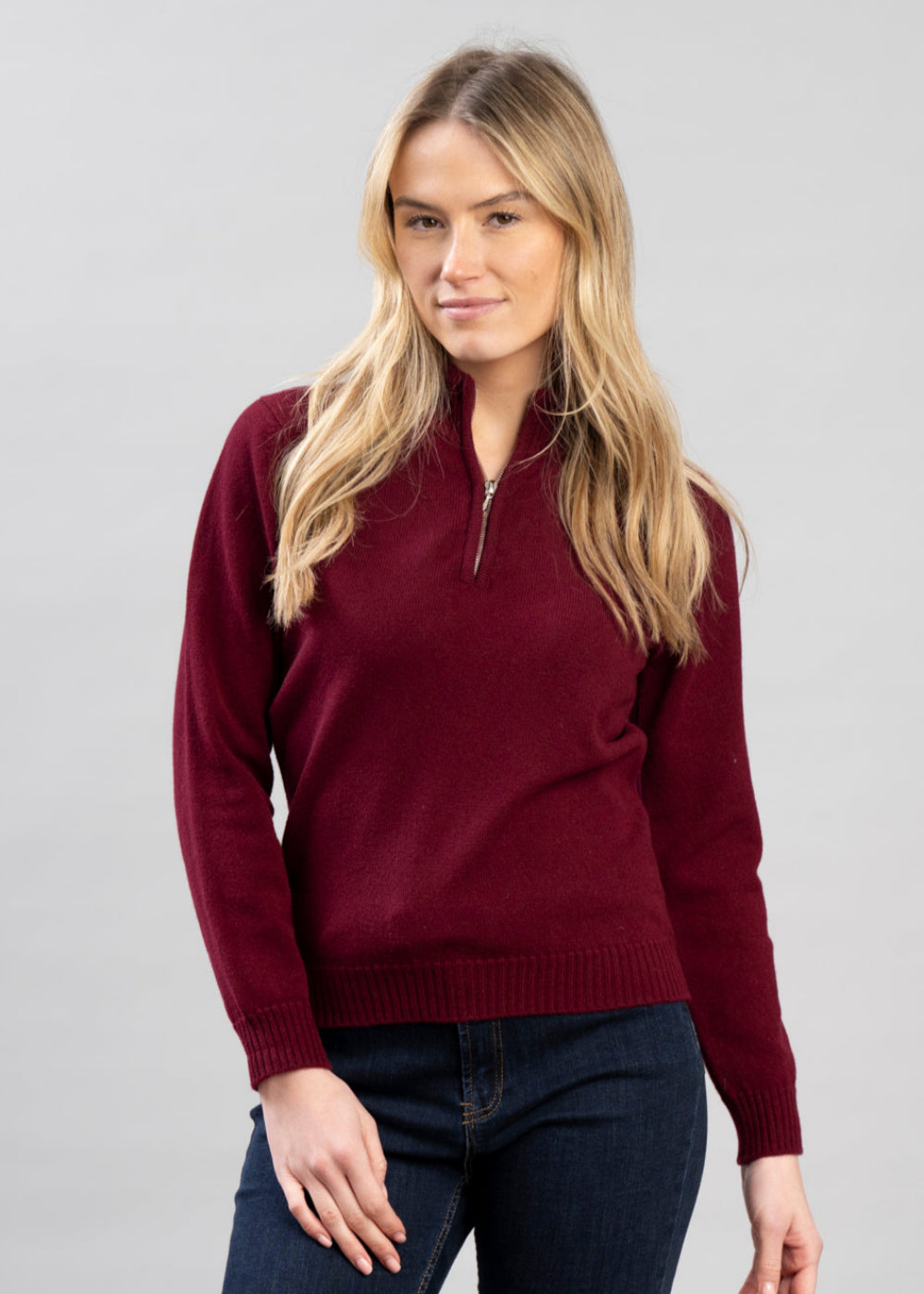 Lindsey Lambswool Zip Neck