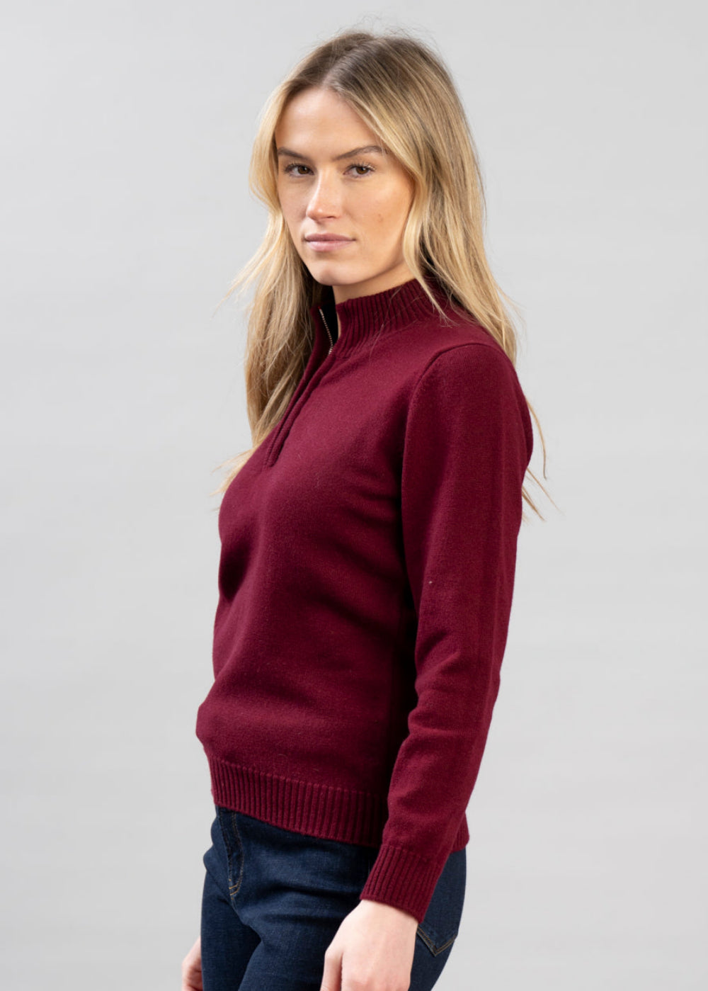 Lindsey Lambswool Zip Neck