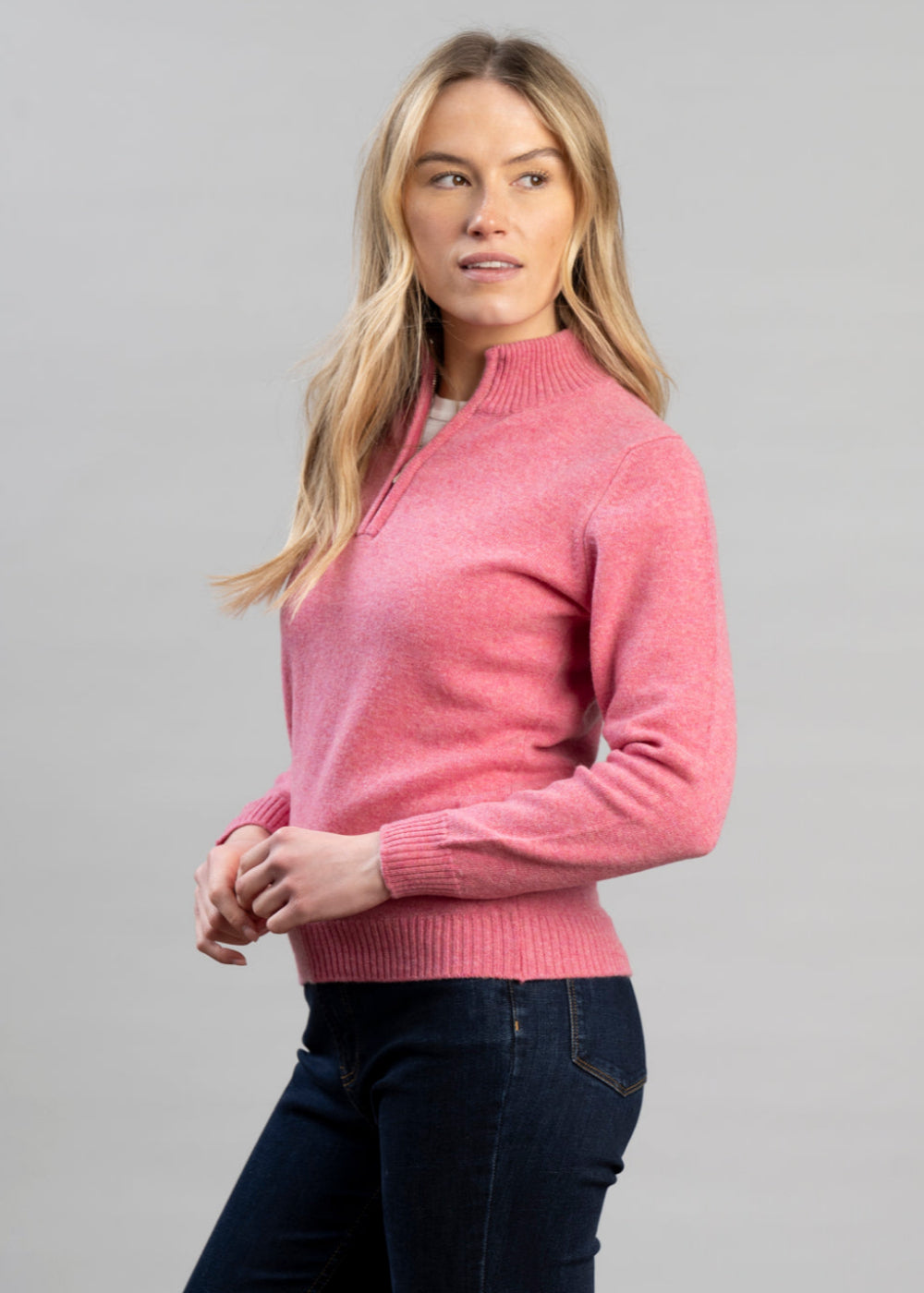 Lindsey Lambswool Zip Neck