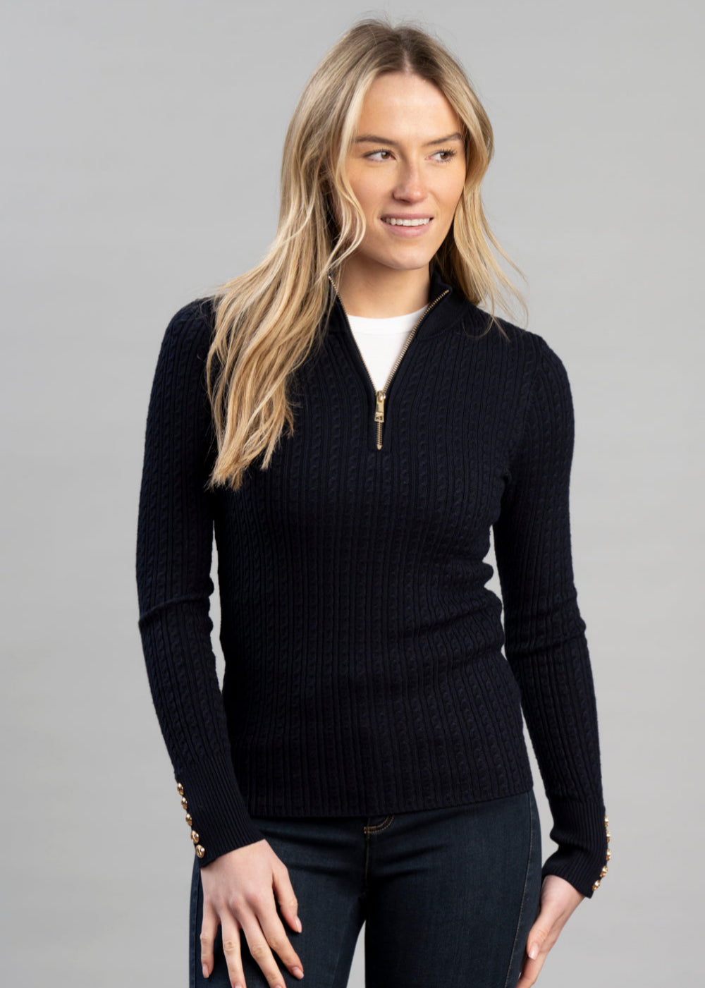 Ava Quarter Zip Knit