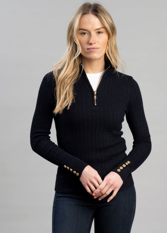 Ava Quarter Zip Knit