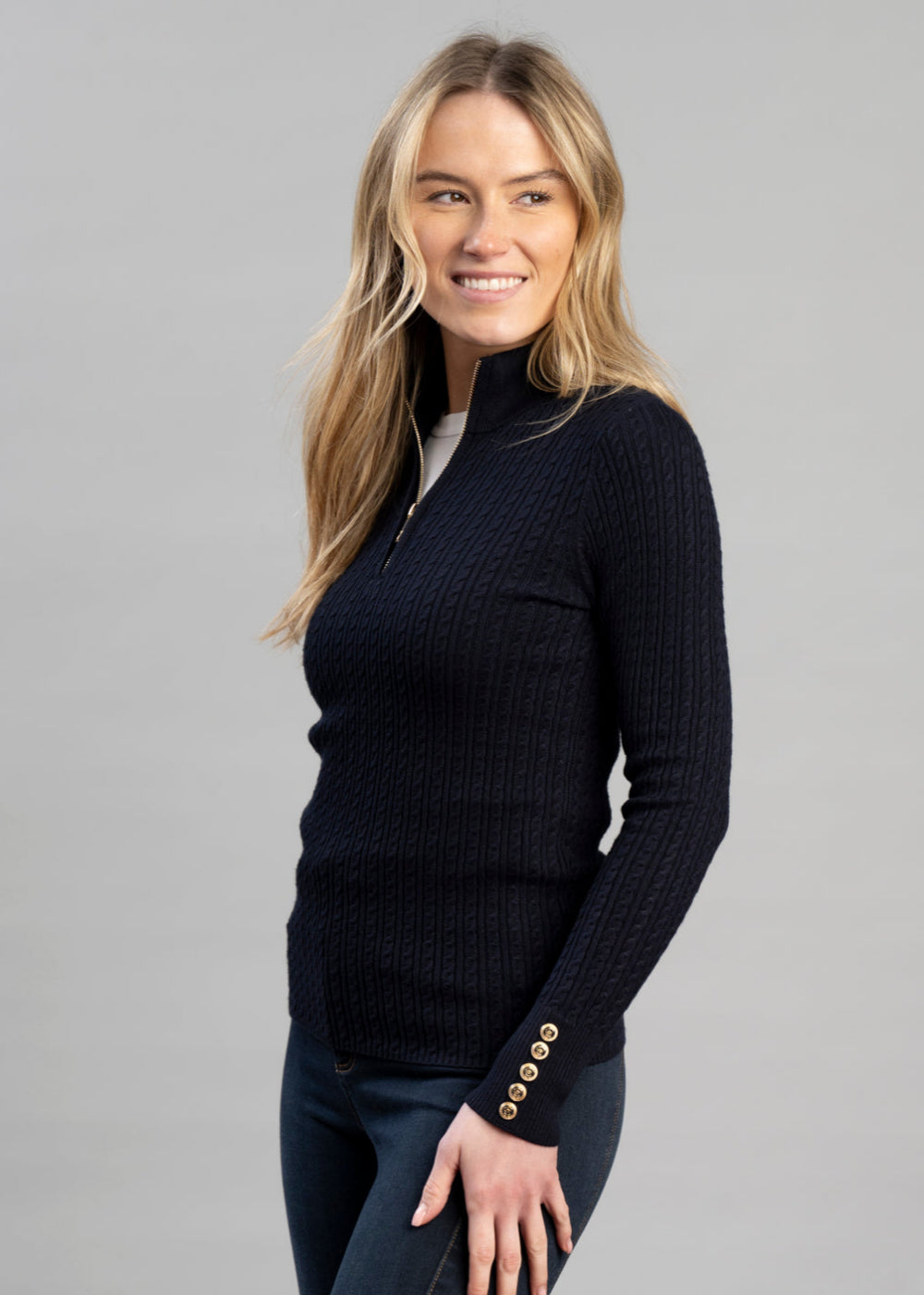 Ava Quarter Zip Knit