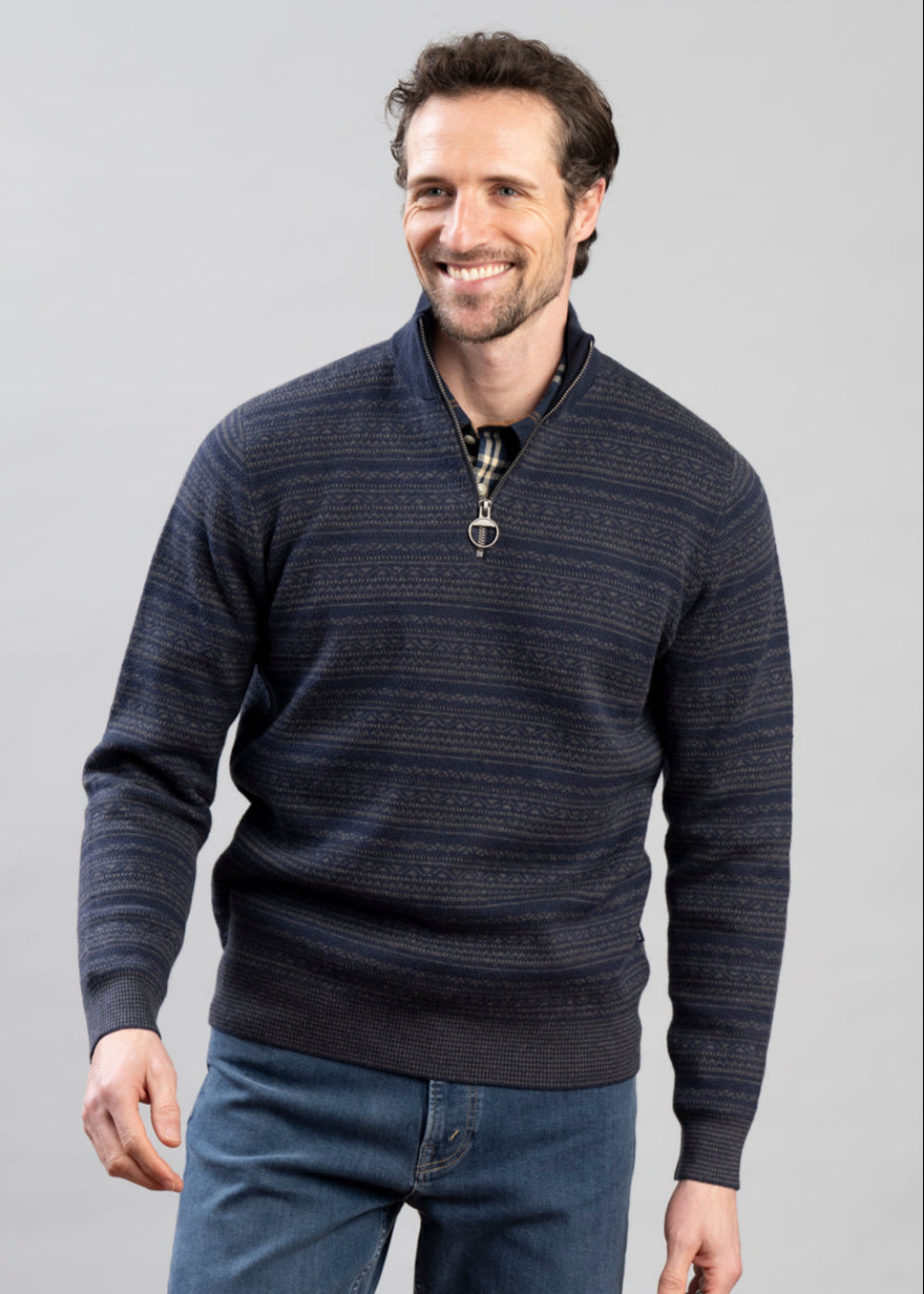 Dartfield Half Zip Knitted Jumper