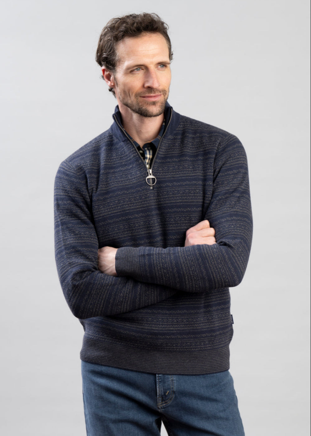 Dartfield Half Zip Knitted Jumper
