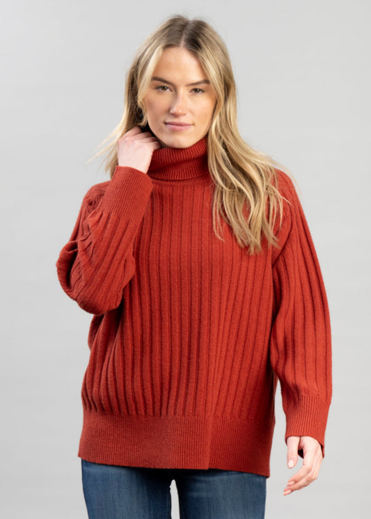 Wool Ribbed Turtleneck