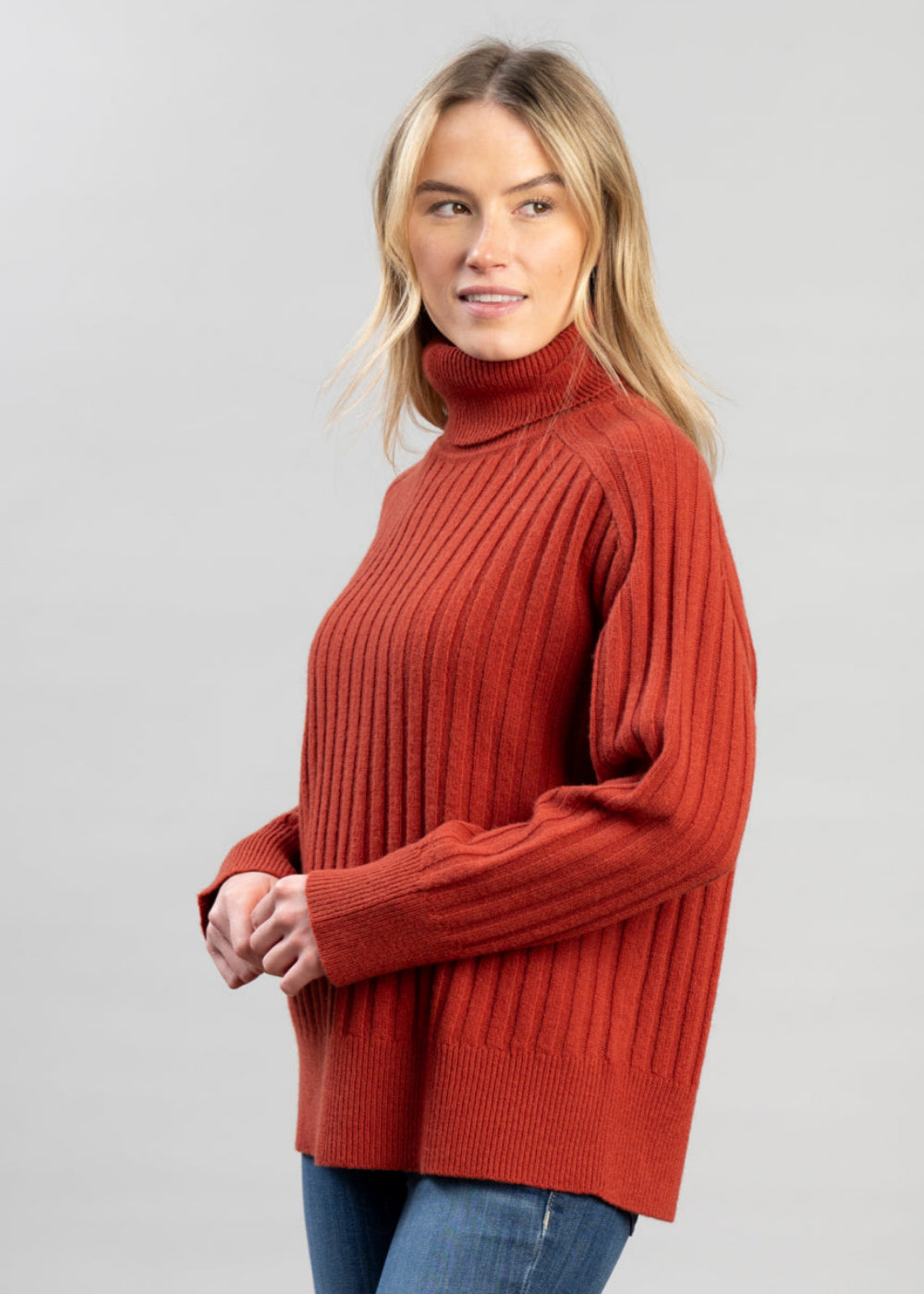 Wool Ribbed Turtleneck