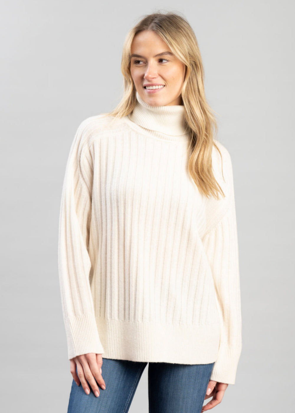 Wool Ribbed Turtleneck