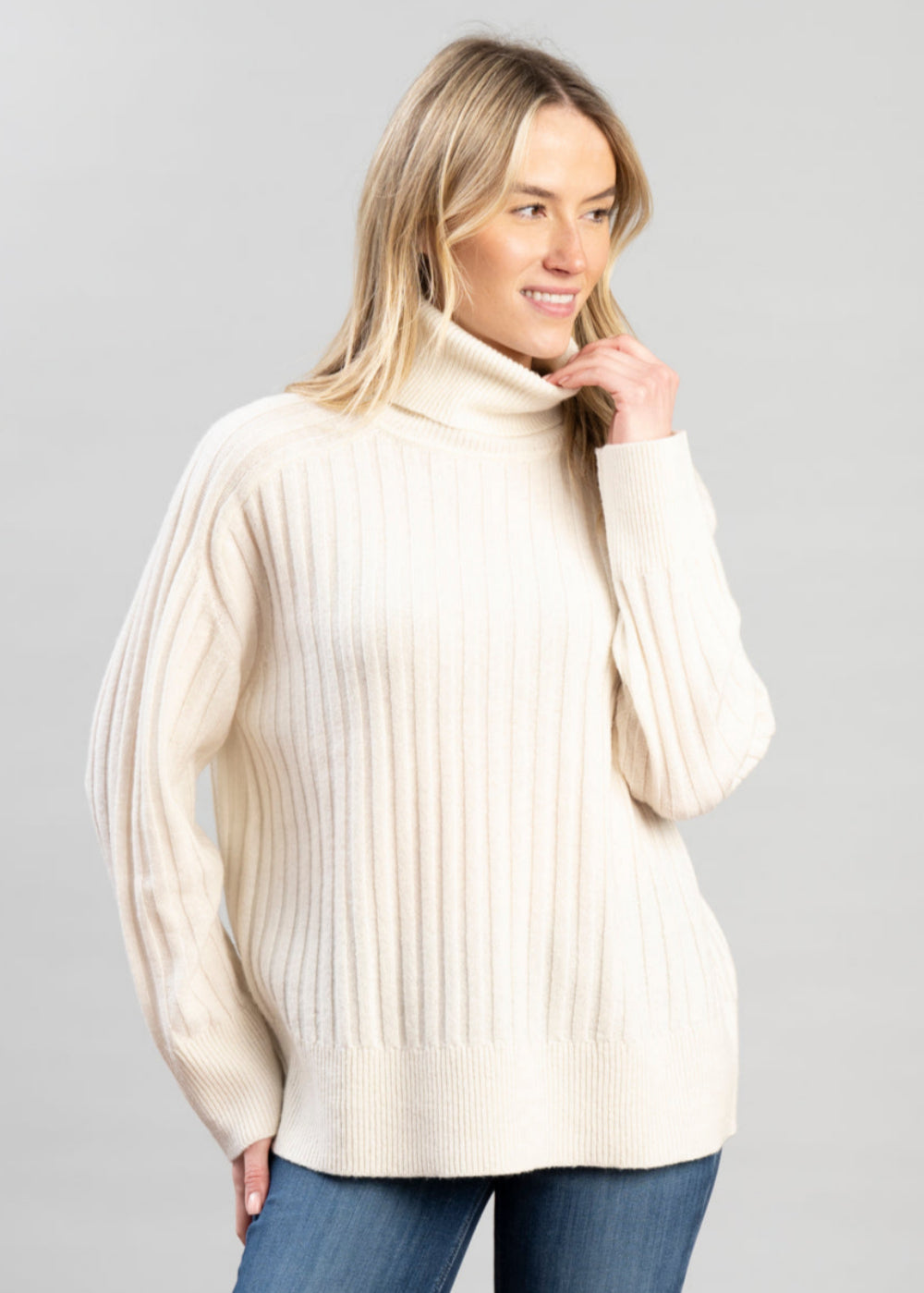 Wool Ribbed Turtleneck