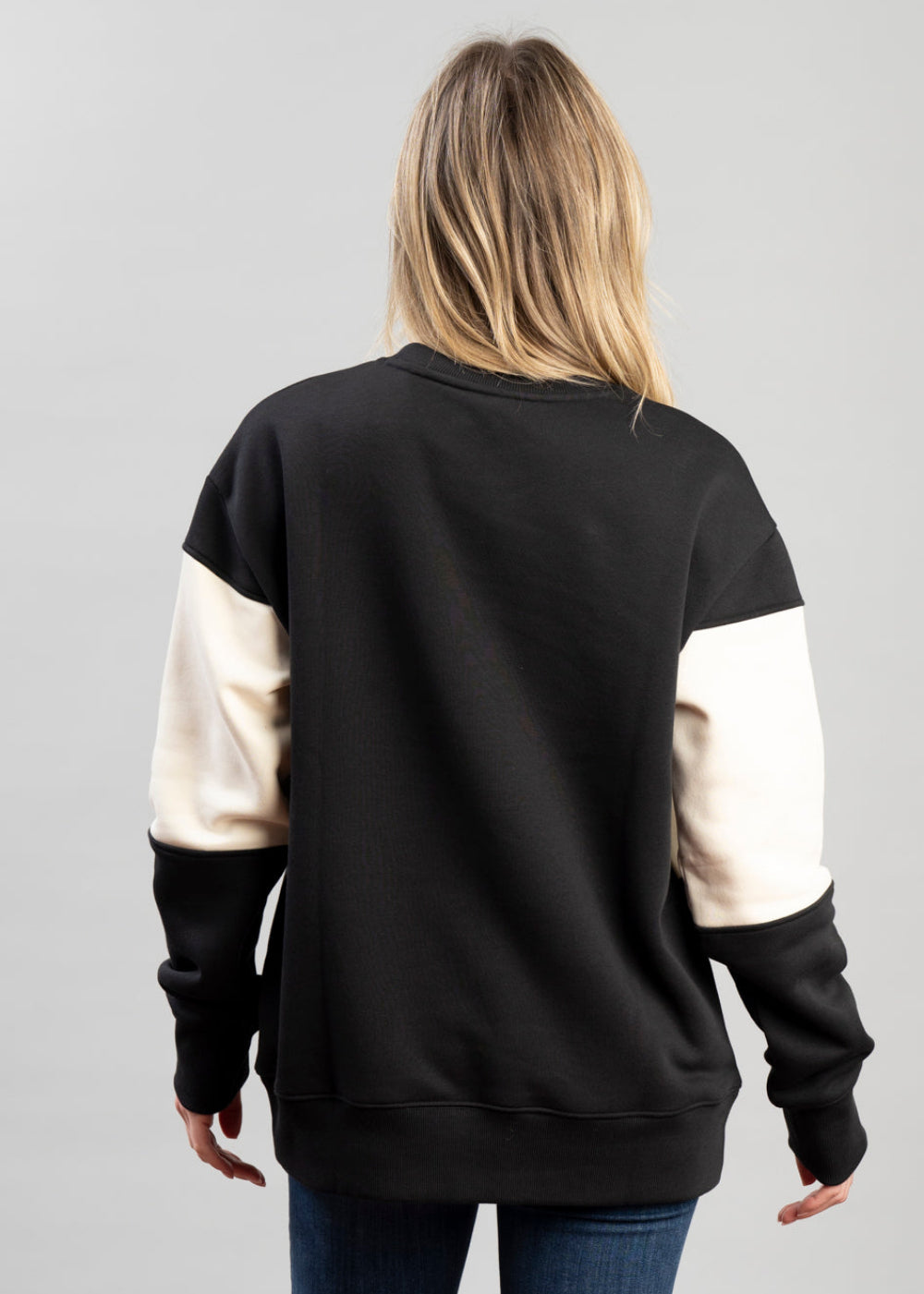 Blocked Embroidered Sweatshirt