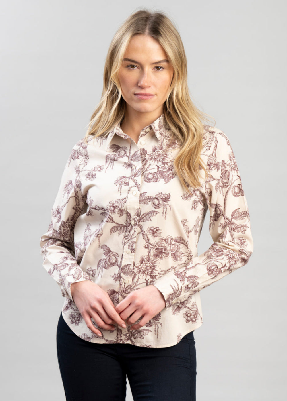 Tree Print Cotton Voile Shirt
