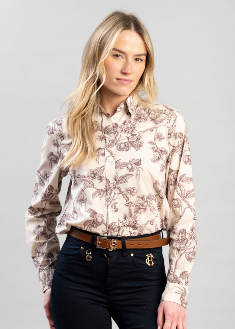 Tree Print Cotton Voile Shirt