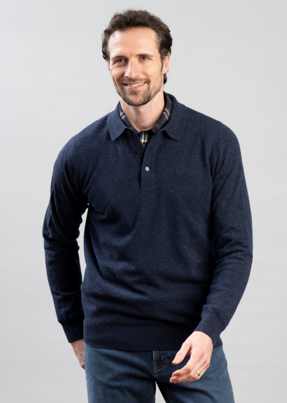 Hutherston Knitted Polo Shirt