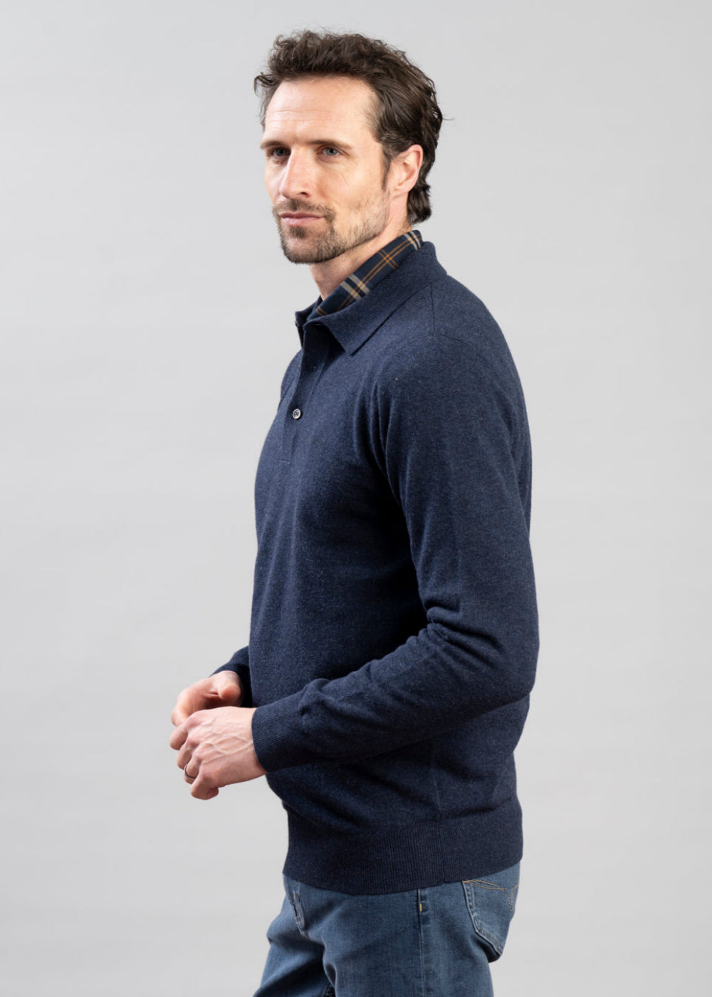 Hutherston Knitted Polo Shirt