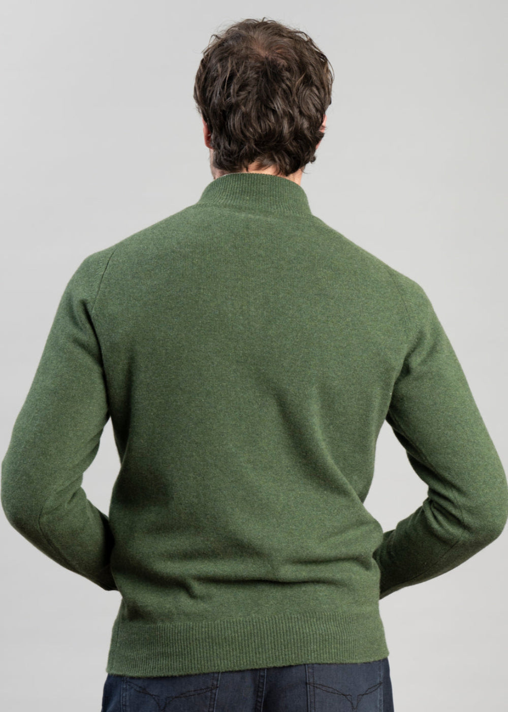 Cashmere 2 Ply Zip Neck Sweater
