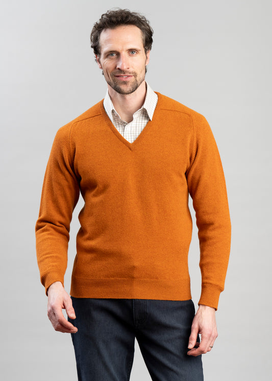 Exclusive Leven 2 Ply Lambswool V-Neck