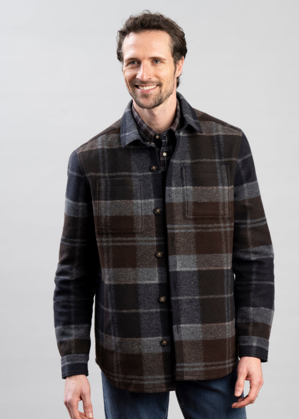 Chapter Tailored Check Overshirt