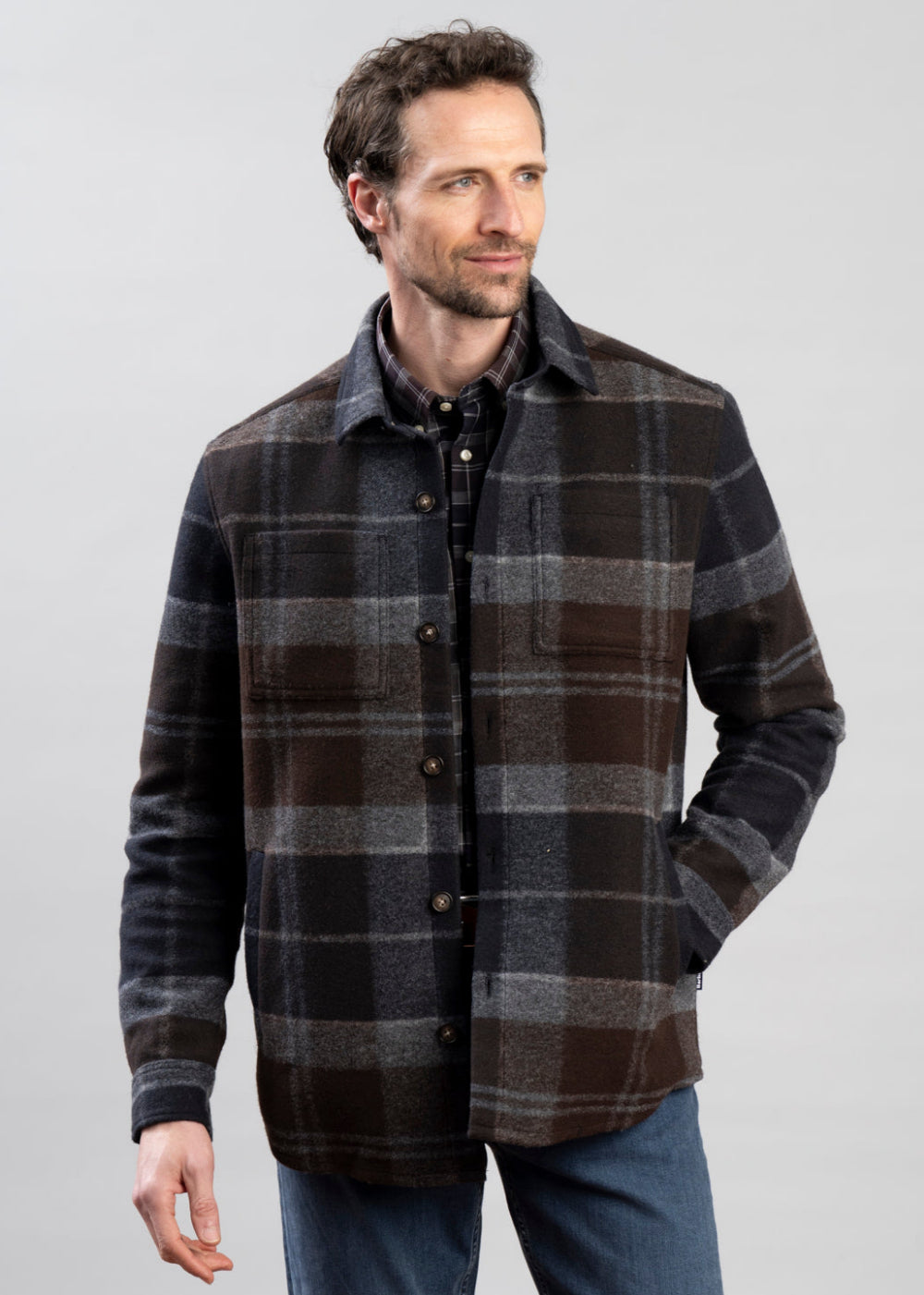 Chapter Tailored Check Overshirt