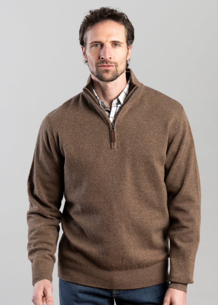 Lewis Lambswool 1/4 Zip Jumper
