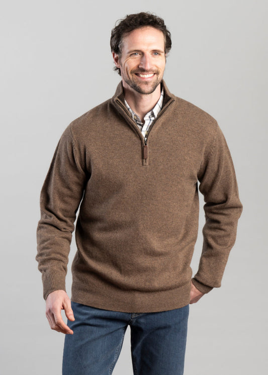 Lewis Lambswool 1/4 Zip Jumper