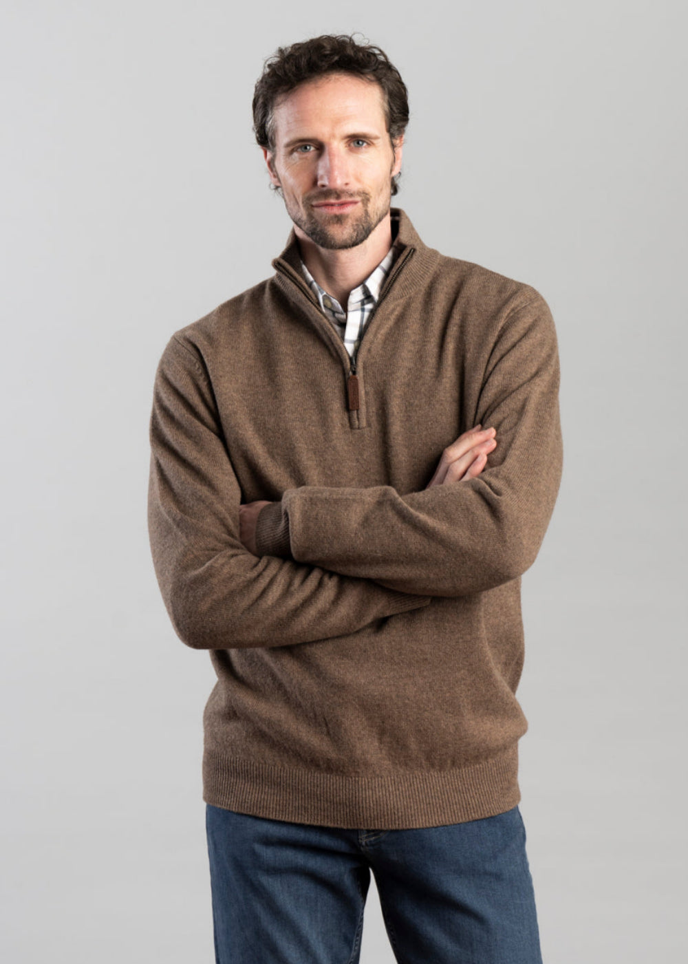 Lewis Lambswool 1/4 Zip Jumper