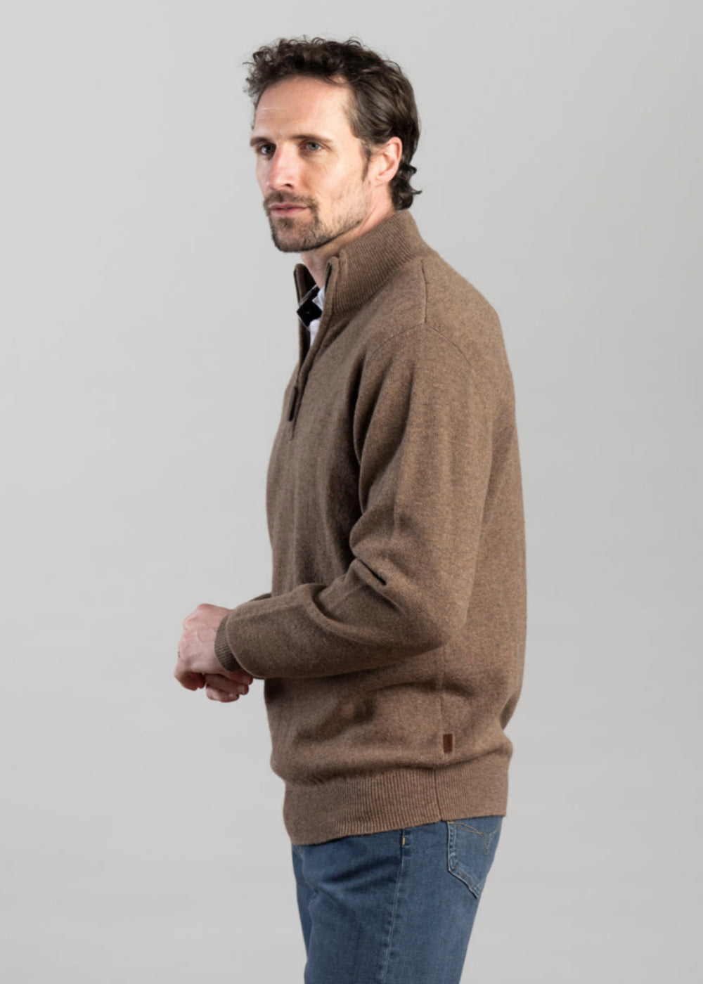Lewis Lambswool 1/4 Zip Jumper